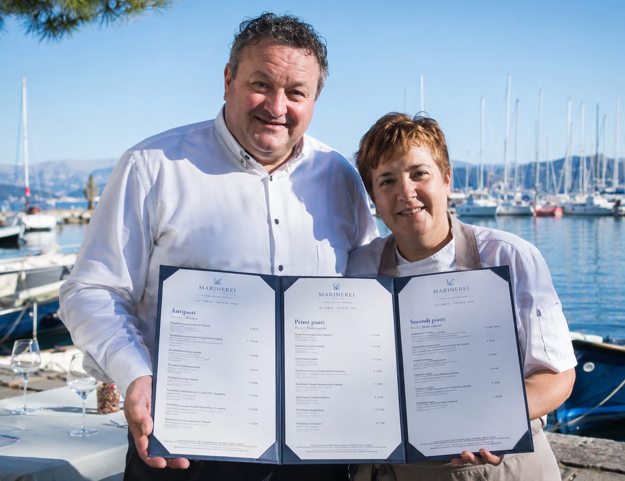 Il menu al porto
